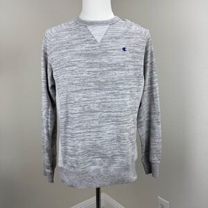 Champion Authentic Athletic Apparel Gray Space Dye Crew Neck Sweatshirt Medium